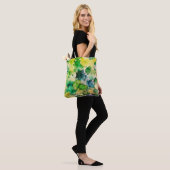 Grüne Wasserfarbe Fusion Tasche (Am Model)