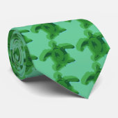 Grüne Wasserfarbe Krawatte (Gerollt)