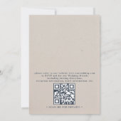 Grüne Wasserfarbe Laubbogen QR-Code Hochzeit Einladung (Rückseite)