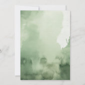 Grüne Wasserfarbe Männermoderne Arche 50. Geburtst Einladung (Rückseite)