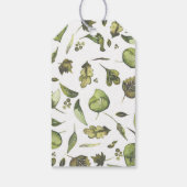 Grüne Wasserfarbe Moderne Rustikale Hochzeit Geschenkanhänger (Rückseite)