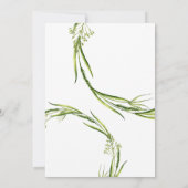 Grüne Wasserfarbe nur verheiratete Typografie Einladung (Rückseite)