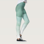 Grüne Wasserfarbe Ombre Leggings (Rechts)