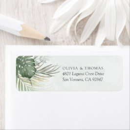Grüne Wasserfarbe Palmwedel Hochzeit