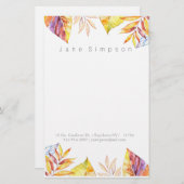 grüne Wasserfarbe Personal stationär Briefpapier (Vorne/Hinten)