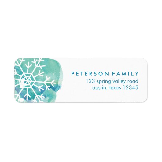 Grüne Wasserfarbe Schneeflocke (Vorne)