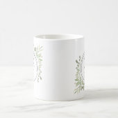 Grüne Wasserfarben 25. Hochzeitstag Kaffeetasse (Mittel)