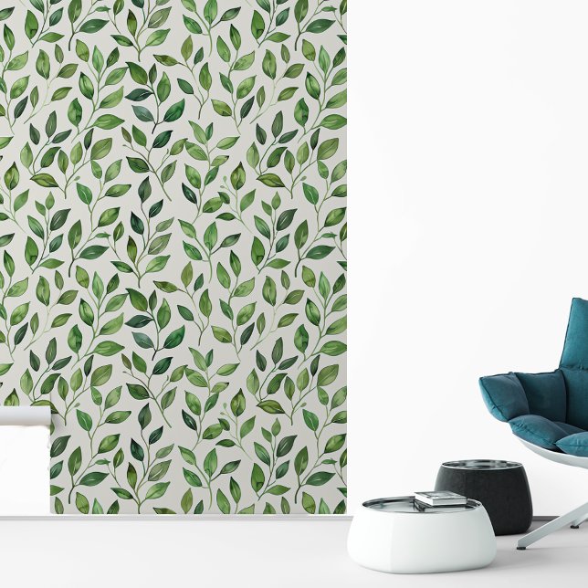 Grüne Wasserfarben Blätter Blatt Laub Tapete (Von Creator hochgeladen)