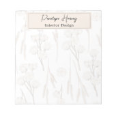 Grüne Wasserfarben Business Custom Modernes Notepa Notizblock (Vorderseite)