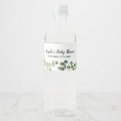 Grüne Wasserfarben Flasche Wasserflaschenetikett (Vorderseite)