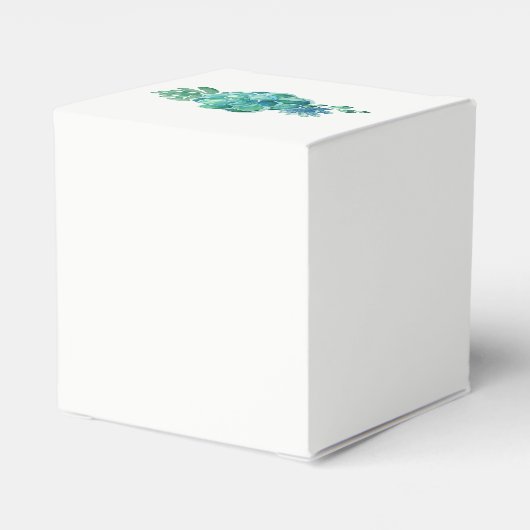 Grüne Wasserfarben Geschenkschachtel (Rückseite)