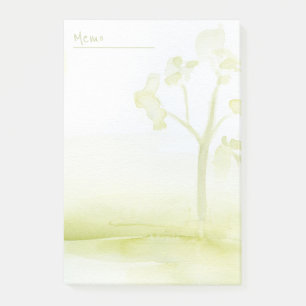 Grüne Wasserfarben Post-it Klebezettel