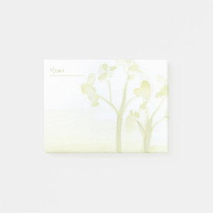 Grüne Wasserfarben Post-it Klebezettel