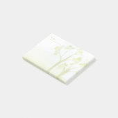 Grüne Wasserfarben Post-it Klebezettel (angewinkelt)