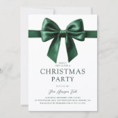 Grüne Wasserfarben-Weihnachtsfeier Einladung (Vorderseite)