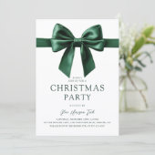 Grüne Wasserfarben-Weihnachtsfeier Einladung (Stehend Vorderseite)
