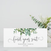 Grüne Wasserfarbenhochzeit finden Sie Ihr Sitzzeic (Stehend Vorderseite)