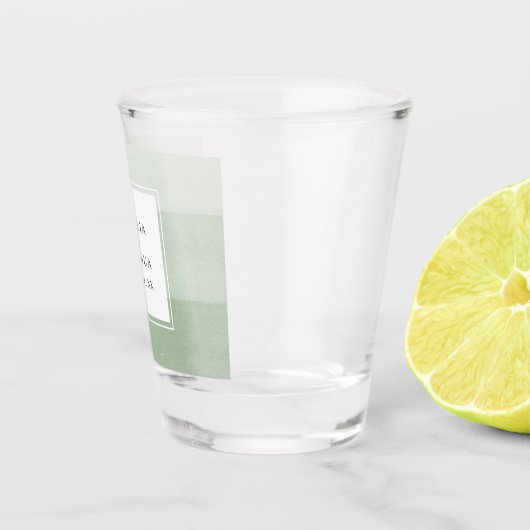 Grüne Wasserfarbenhochzeit Schnapsglas (Rechts)