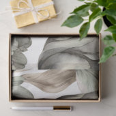 Grüne Wasserfarbenpeere Blumendecoupage Seidenpapier (Geschenk)