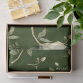 Grüne Wasserfarbenpeere Blumendecoupage Seidenpapier (Geschenk)