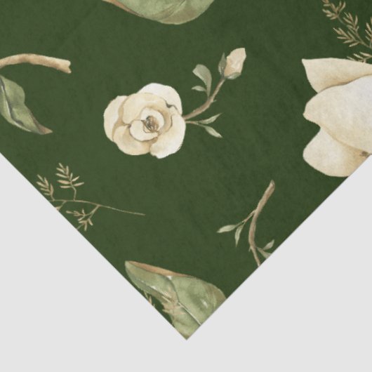 Grüne Wasserfarbenpeere Blumendecoupage Seidenpapier (Ausschnitt)