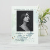 Grüne Wasserfarbenschmetterlingsbeerdigung Programm (Stehend Vorderseite)