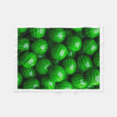 Grüne Wassermelonen-Bubble-Gum-Muster-Fliesblanket Fleecedecke (Vorderseite (Horizontal))