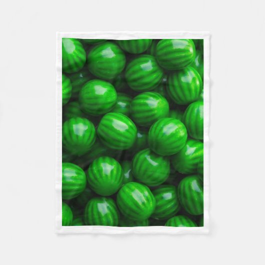 Grüne Wassermelonen-Bubble-Gum-Muster-Fliesblanket Fleecedecke (Vorderseite)