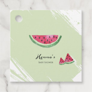 Grüne Wassermelonen-Sommer-Baby-Shower-Geschenkanh Geschenkanhänger