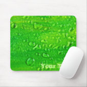 Grüne Wassertropfen Mousepad (Mit Mouse)
