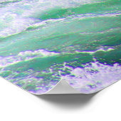 Grüne Waves Druck mit Scripting Verse Poster (Ecke)
