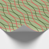 Grüne Waves Geschenkpapier (Ecke)