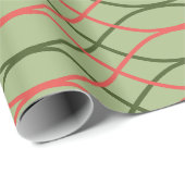 Grüne Waves Geschenkpapier (Rolleneckpunkt)