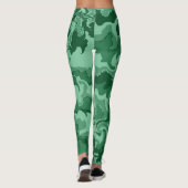 Grüne Waves Leggings (Rückseite)
