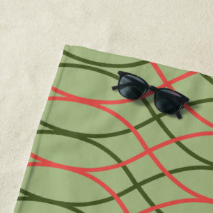 Grüne Waves Strandtuch