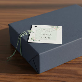 Grüne, weich, rosa, hellgrüne Namen Geschenkanhänger