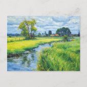 Grüne Weiden entlang der Havel Postkarte (Vorderseite)