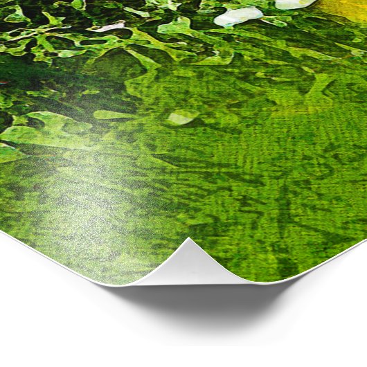 Grüne Weiden Fotodruck (Ecke)