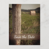 Grüne Weiden - LänderRanch Hochzeiten speichern da Ankündigungspostkarte (Vorderseite)
