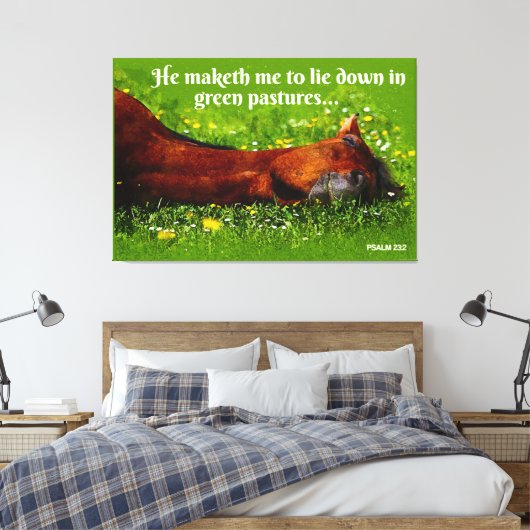 Grüne Weiden Leinwanddruck (Insitu (Schlafzimmer))