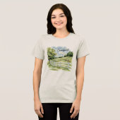 Grüne Weiden Ranch Pferde Tri-Blend Shirt (Vorderseite voll)