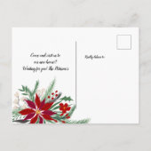 Grüne Weihnachten bewegte Lichter mistletoe sich Ankündigungspostkarte (Rückseite)