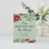 Grüne Weihnachten bewegte Lichter mistletoe sich Ankündigungspostkarte (Stehend Vorderseite)