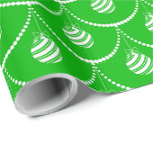 Grüne Weihnachten Geschenkpapier (Rolleneckpunkt)