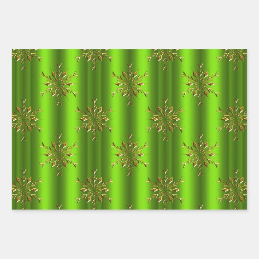 Grüne Weihnachten Geschenkpapier Set (Vorderseite 3)