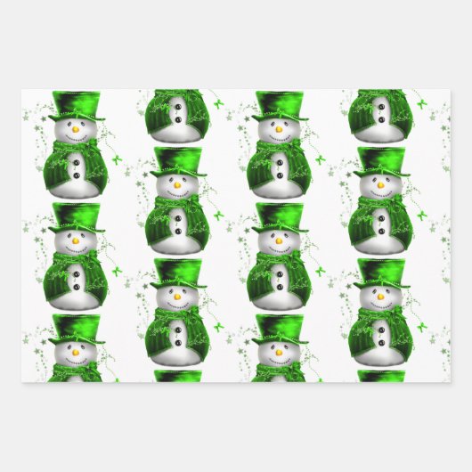 Grüne Weihnachten Geschenkpapier Set (Vorderseite 2)