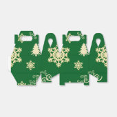 Grüne Weihnachten mit Schneeflocken Geschenkschachtel (Ungefaltet)