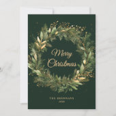 Grüne Weihnachten Moderne Elegante botanische Vege (Vorderseite)