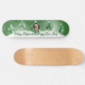 Grüne Weihnachten Skateboard (Horizontal)