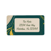 Grüne Weihnachts-Rücksendeadressen-Aufkleber Adressaufkleber (Vorne)